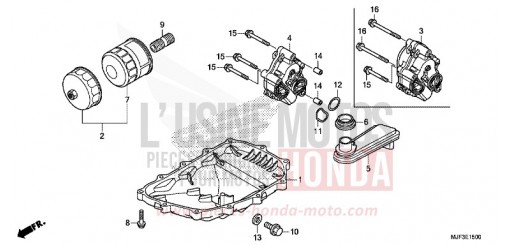 OIL PAN/OIL PUMP CTX700AE de 2014